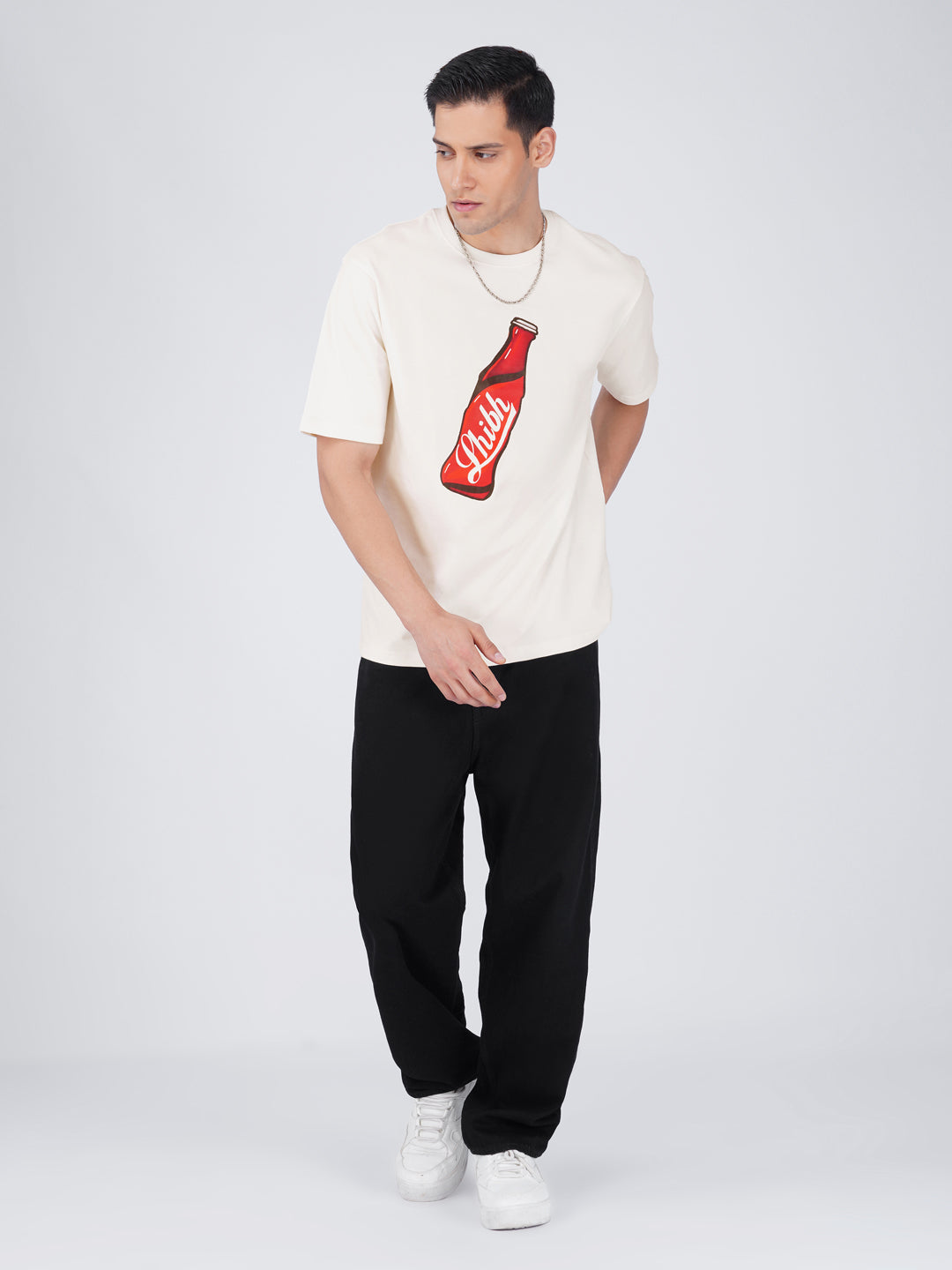 Shibh Soda Bottle Graphic T-Shirt — Off-White