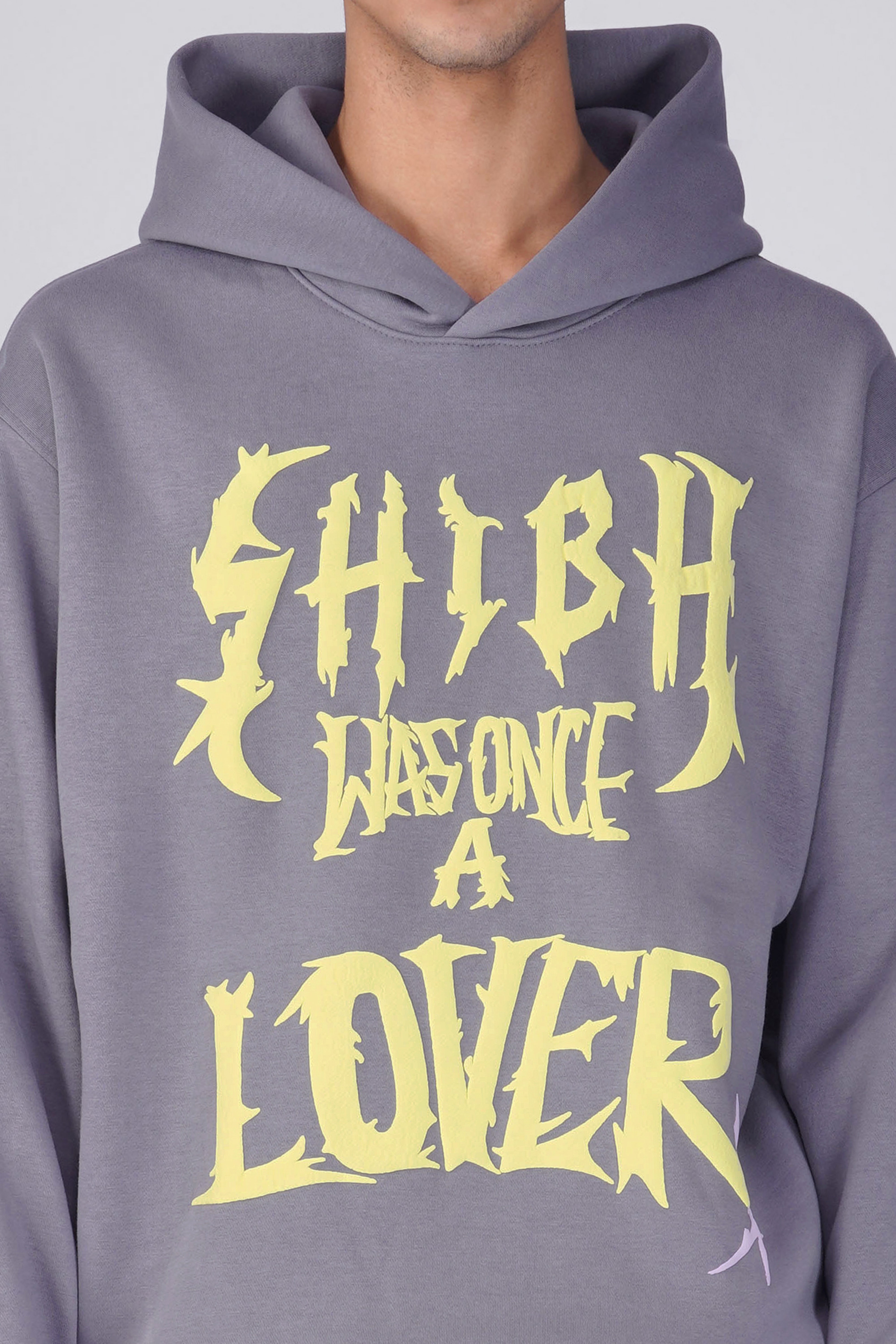 The "Gothic Distortion" Oversized Hoodie | Steel Grey