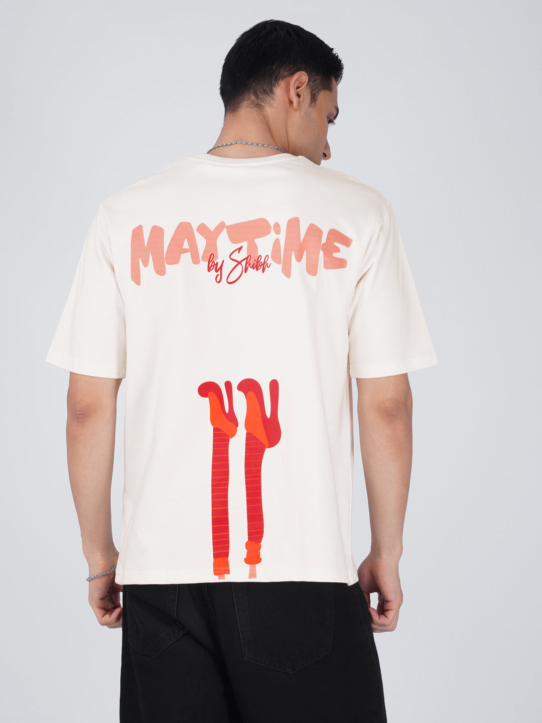 "Maytime by Shibh" Graphic T-Shirt — Cream
