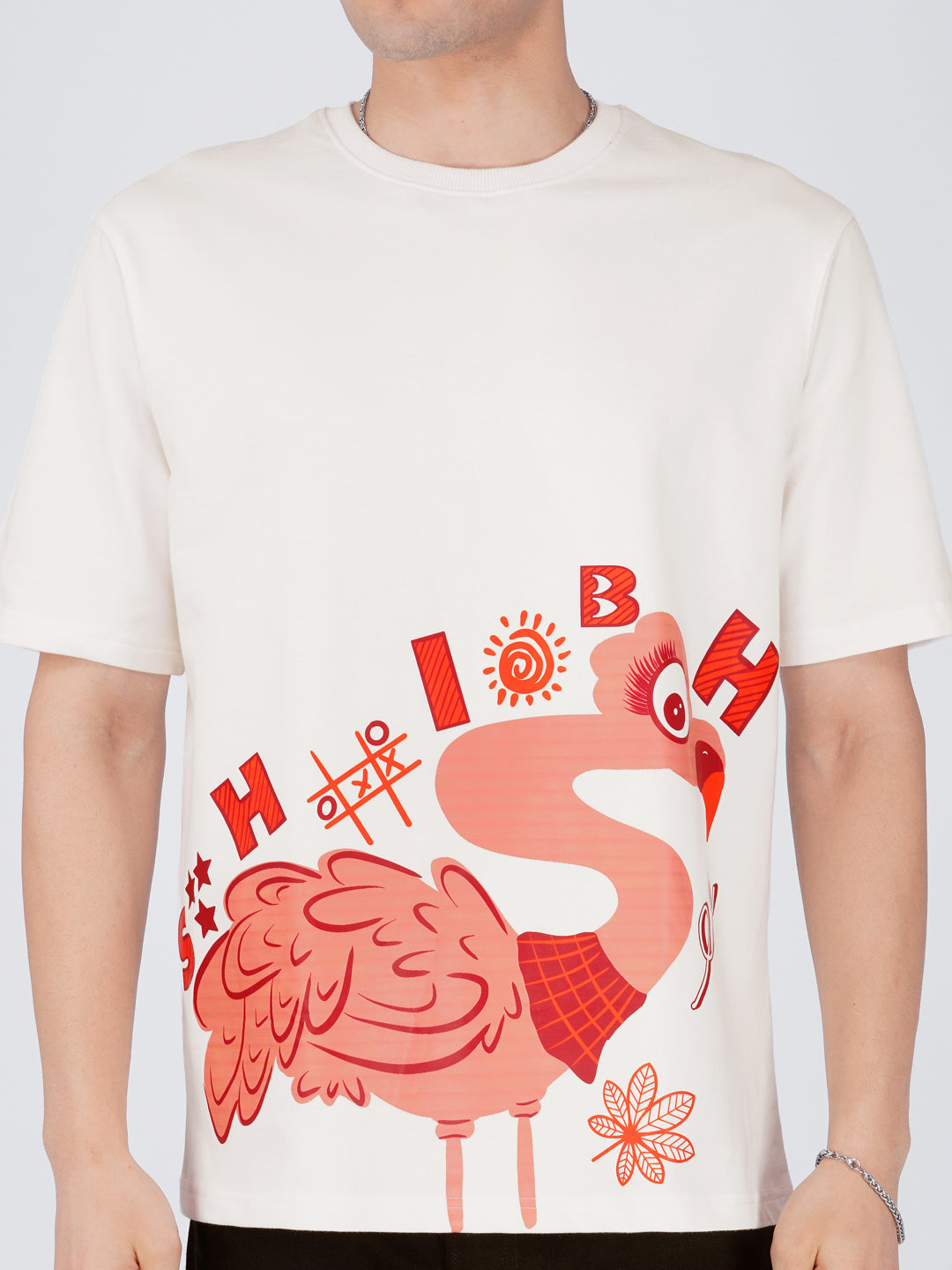 "Maytime by Shibh" Graphic T-Shirt — Cream
