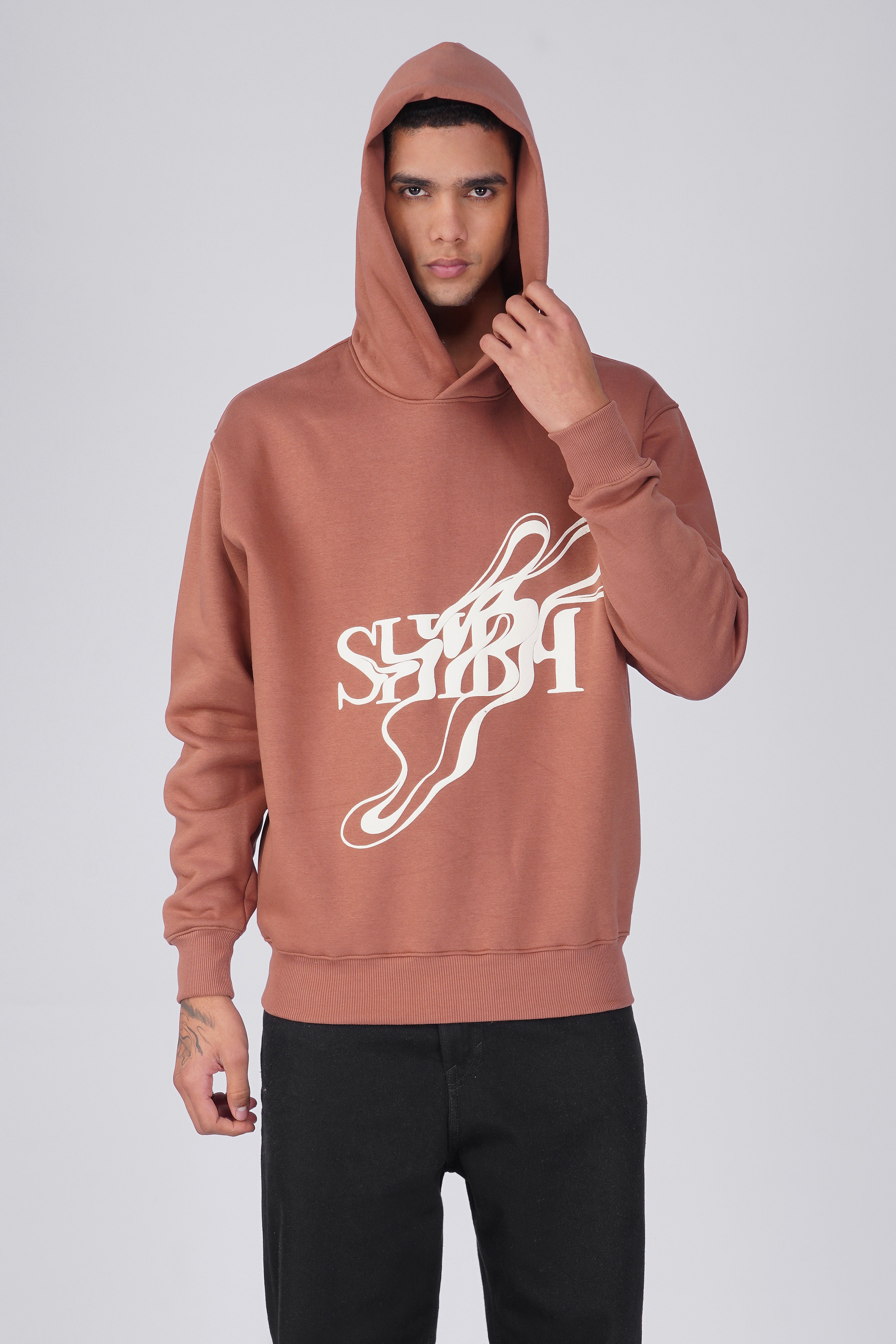 The "Persistence of Form" Oversized Hoodie | Earth Clay