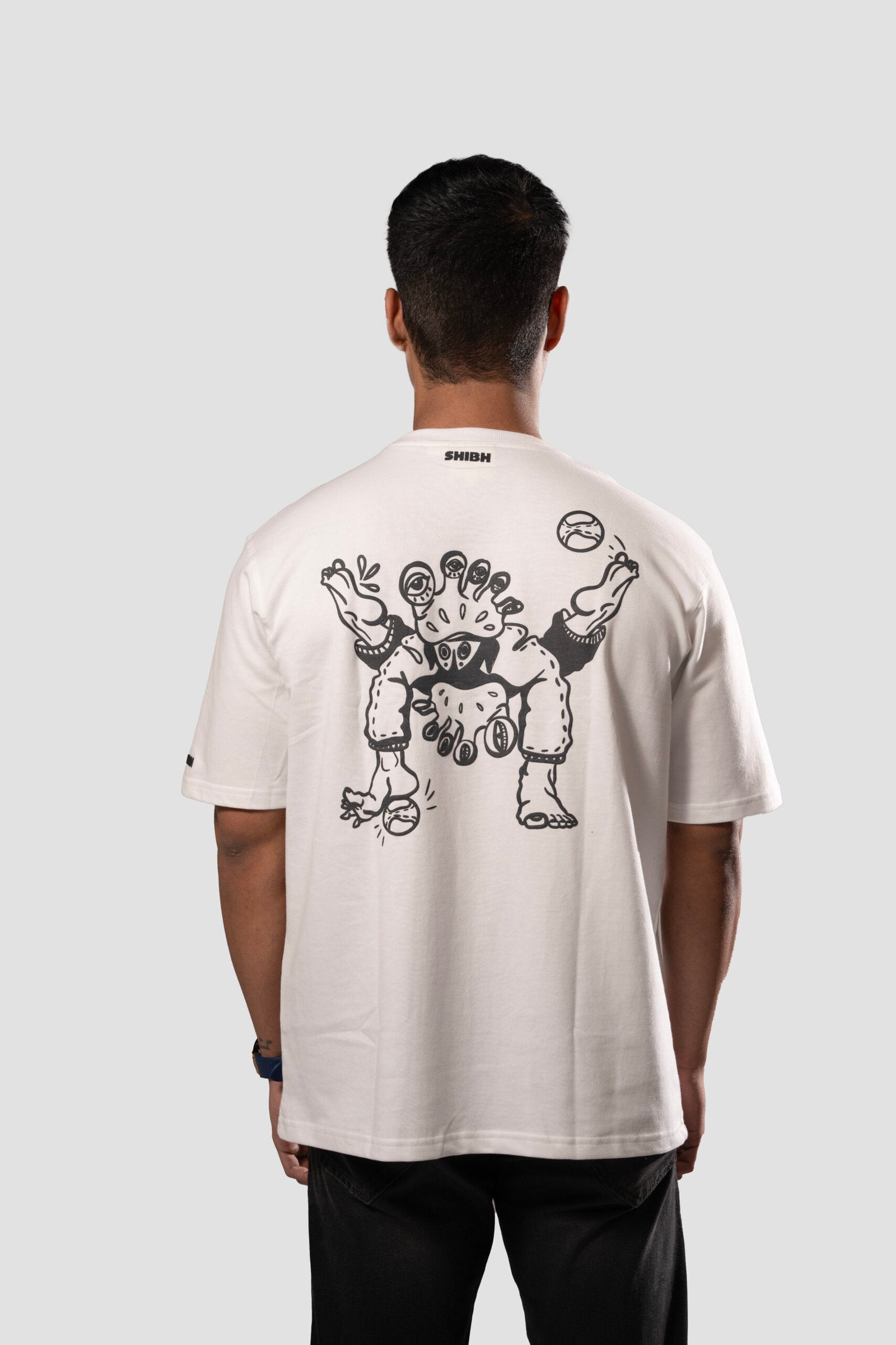 Weird Feet Graphic Relaxed T-shirt - White