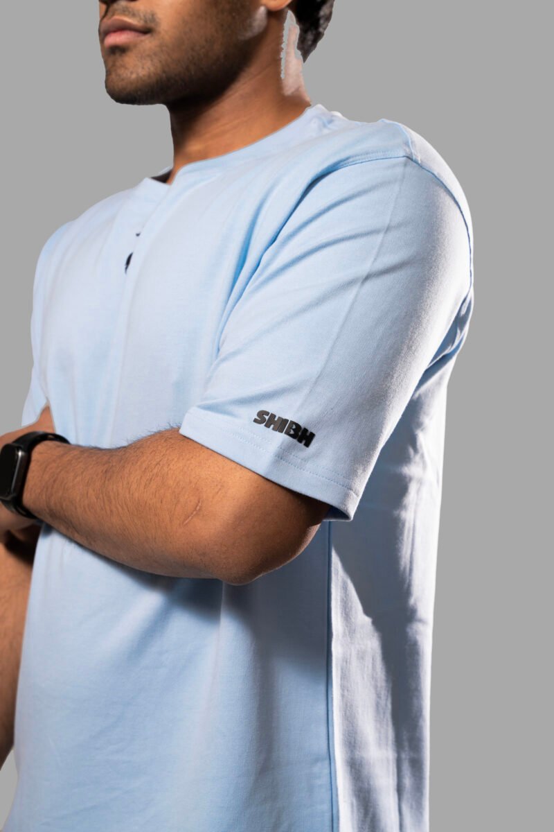 SHIBH Basic Relaxed T-shirt - Light Blue - Image 4