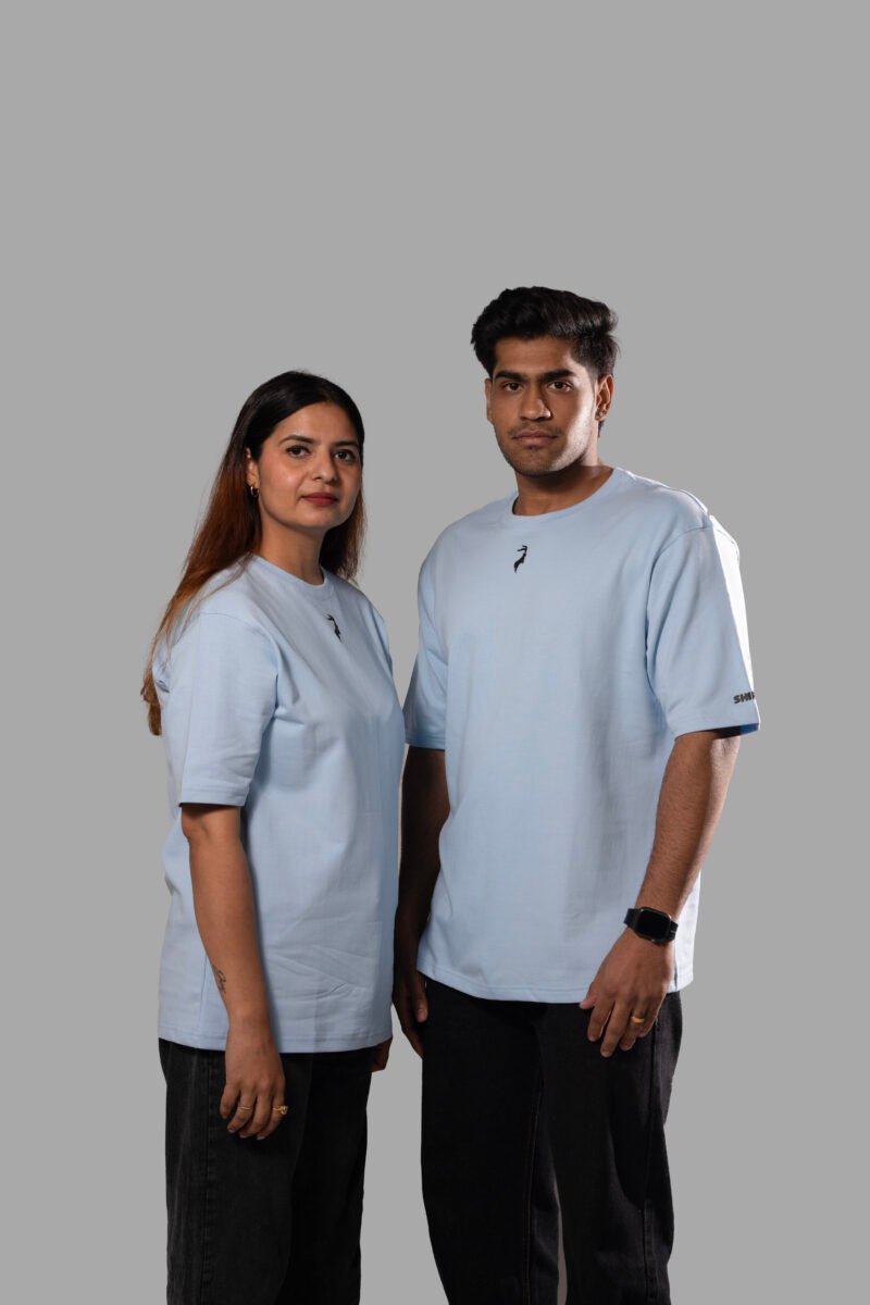 SHIBH Basic Relaxed T-shirt - Light Blue - Image 5