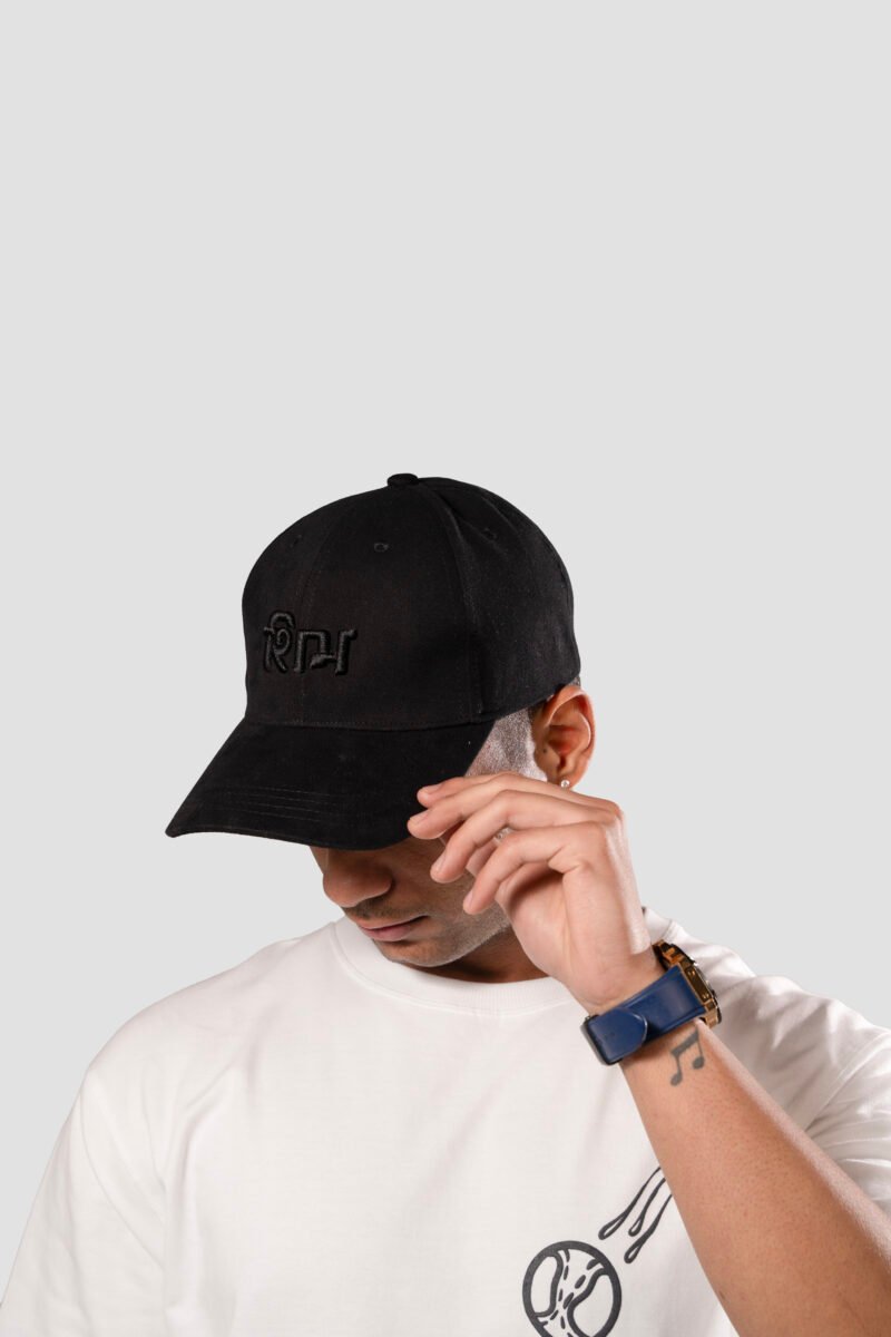 SHIBH Baseball Cap - Black With Hindi Logo - Image 3
